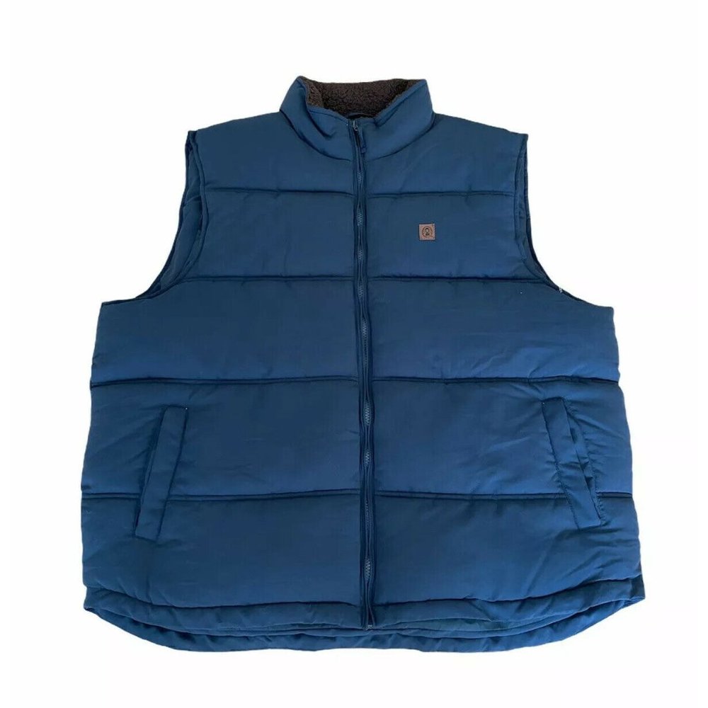 Coleman Mens Sz 2XL Outdoors Quilted Puffer Vest Jacket Navy Blue XXL